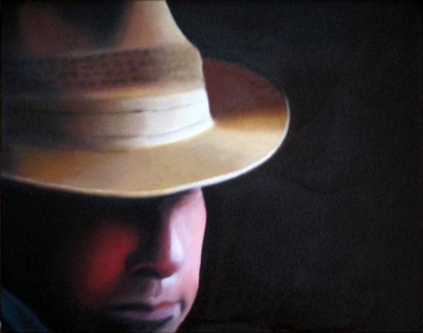 Panama hat portrait