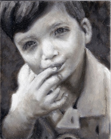 oil portrait of young boy