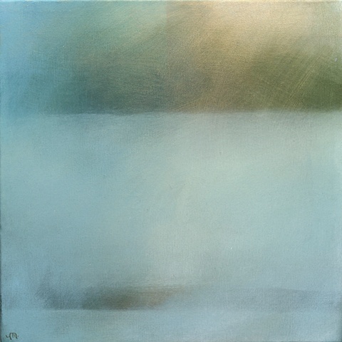 Broadstairs dawn original abstract acrylic painting of the English landscape seascape