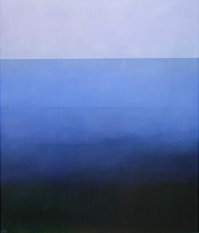 lake michigan, chicago, blue, water, original painting, landscape painting, horizon, seascape, abstract