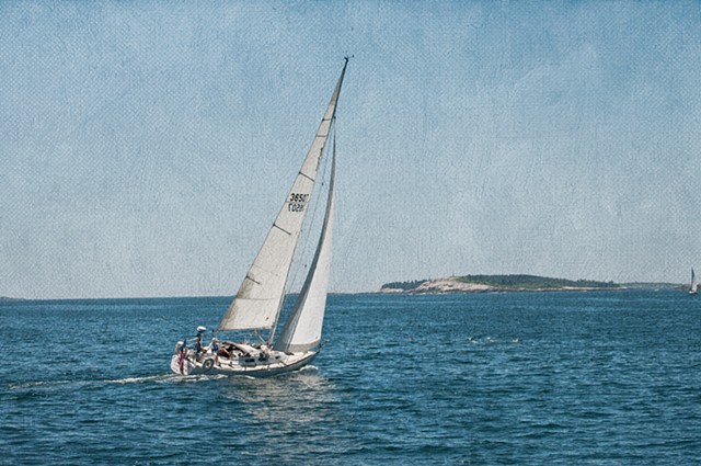 Sailboat Racing across the Seas on the Maine Coast