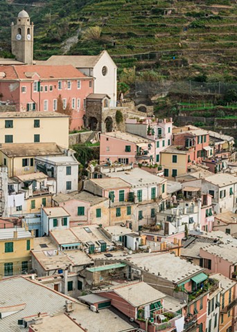 Vernazza, a hillside village in Cinque Terre, Italy