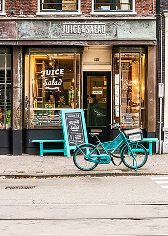 Turquoise Bike in Amsterdam