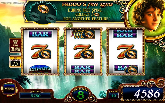 Lord of the Rings-The Fellowship, Free Spins Screen