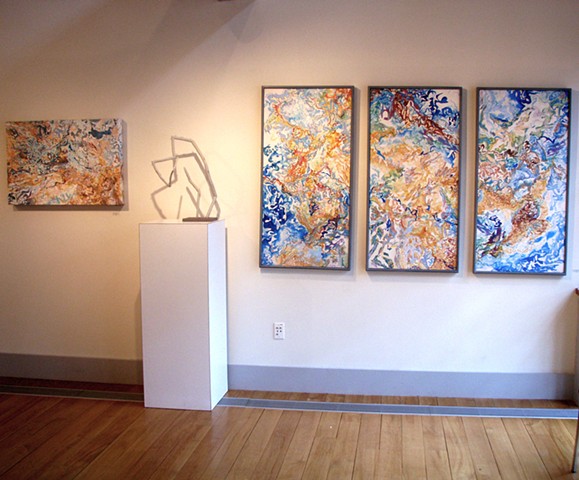 "Environmental Disambiguation" and "Radiational Breakthrough" Paintings Displayed at Cotuit Center for the Arts Gallery.