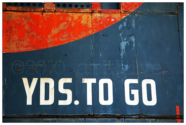 'yds. to go'
