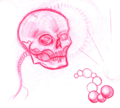 Skull/spine sketch