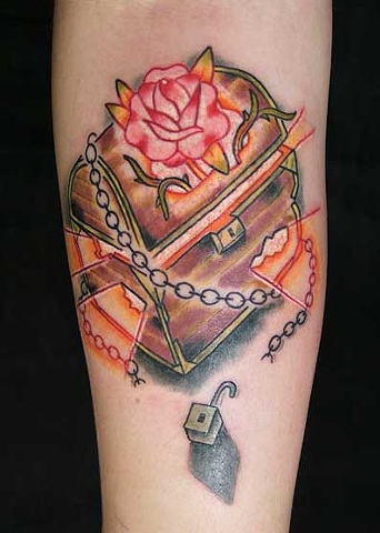 Rose tattoo, Portsmouth, NH