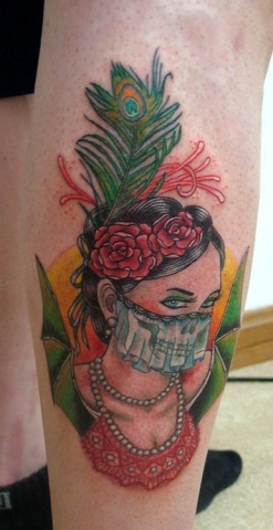 matt stobbs friendly toast tattoo traditional bust batwings skeleton feather  stina sardinha wulfe, tattoo junkies, traditional, wulfe, art, stina, tat, tattoo, portsmouth, NH, boston, cool tattoo, ink, new hampshire, hobos, iron works, piercing, james, c