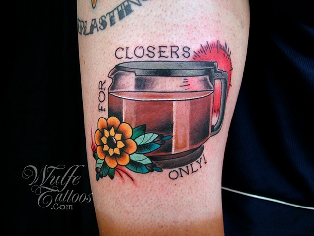 Portsmouth, NH, Tattoos, Glengarry Glen Ross Tattoo, Coffee Pot Tattoo