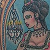 Victorian lady with chandelier 
