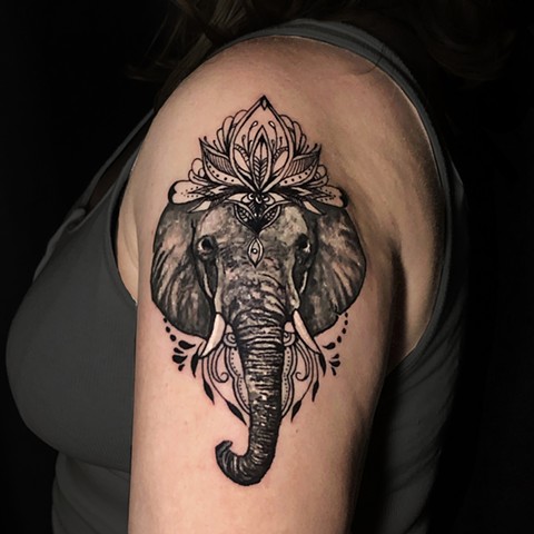 Elephant with Mandala 