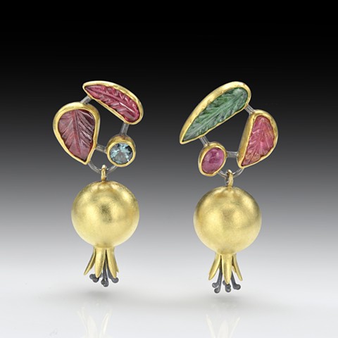 Pomegranate Solstice earrings
