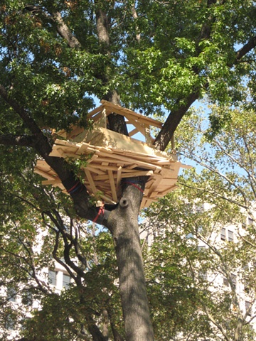 Visiting Madison Square Park - Tadashi Kawamata's Tree Huts