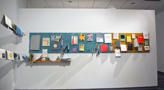 Installation in Ingrid Burrington's "Future Studies Reading Room," Tyler School of Art, Philadelphia, PA