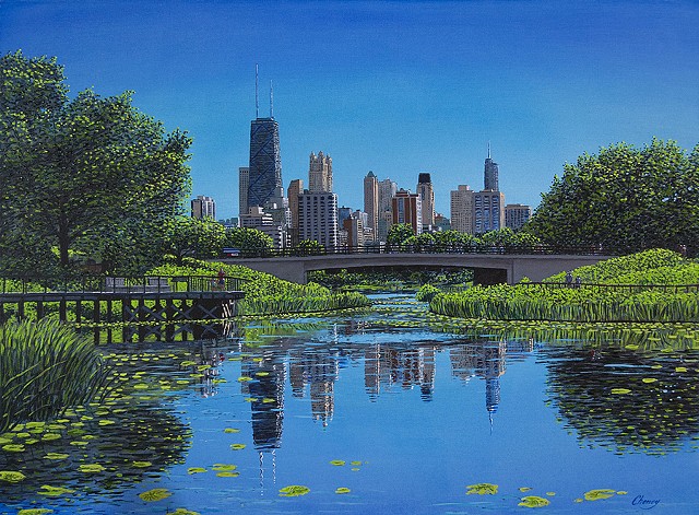 "View of Chicago from Lincoln Park"