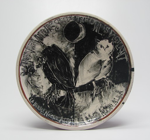 Platter w Vulture and Owl