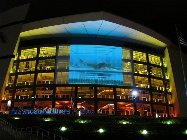 Kyle Trowbridge Art Video Projected at the American Airlines Arena