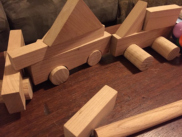 Custom wooden block set. 