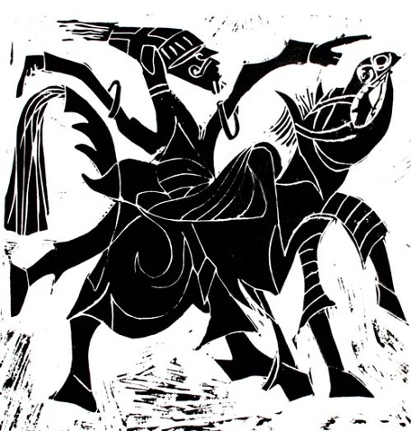 Medieval Knight on warhorse