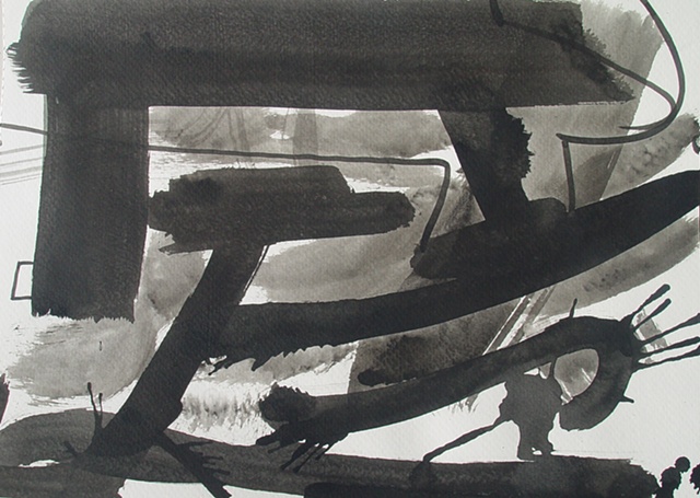India Ink on Paper; 2011 Ed Rudis; Troopers Advance (Manager's Collection); 18"x24"; $400