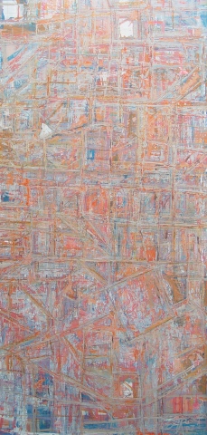 Diagram of Ones's Mind Part III; Acrylic / Enamel / Pencil on Eucaboard; 24" x 48"; $500000.00;  2007 Ed Rudis