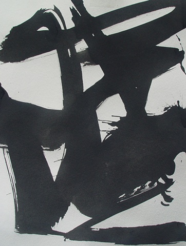 India Ink on Paper; 2011 Ed Rudis; Darkness Swarms; 18"x24"; $400