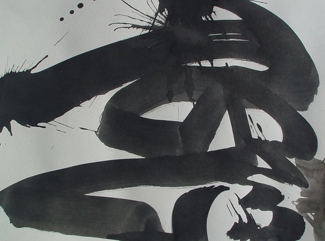 India Ink on Paper; 2011 Ed Rudis; Struck By Darkness; 18"x24"; $400