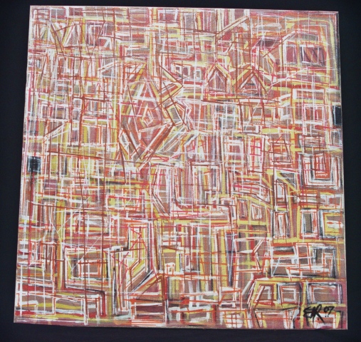Beta Rhythm; Acrylic & Enamel on canvas; 36" x 36"; $65000.00; 2007 Ed Rudis
