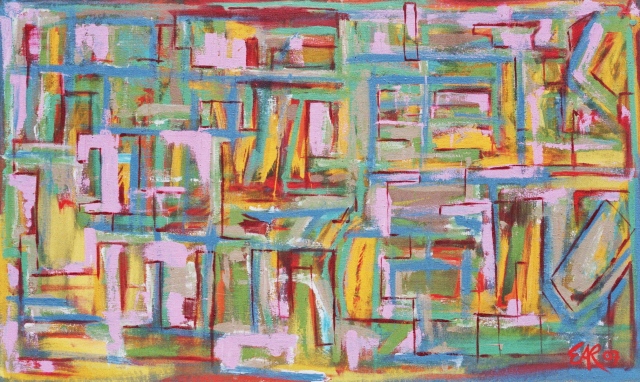 Yellow Sunday (Manager Collection); Acrylic on canvass; 60" x 36"; 2007 Ed Rudis