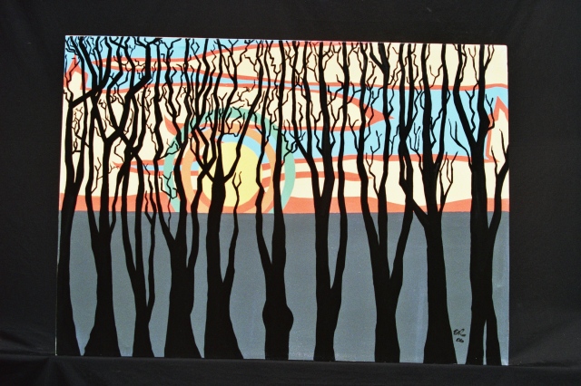 Acrylic on canvas; Winter Solstice II (Manager's Collection); 61" x 44"; 2007 Ed Rudis