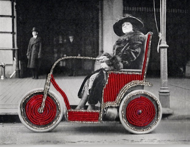 Woman in the Red Hand Car