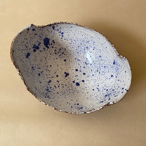 Oval BlueSplash bowl-top view