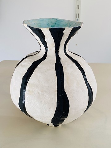 Black Stripes vase I-£300