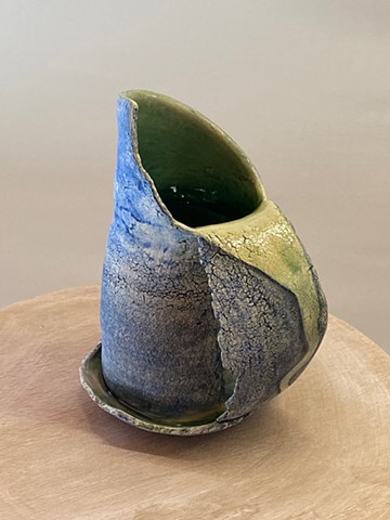 Small Blue Jug Form2 -another angle- £180