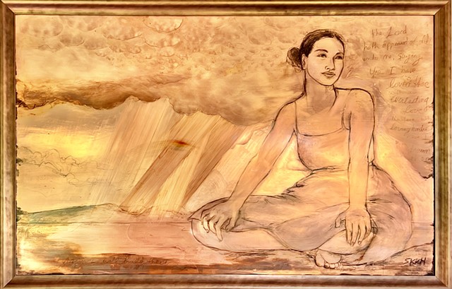 30x48 Graphite on Sanded and Polished Copper