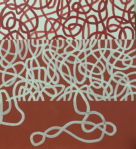 3 Part Red Scribble