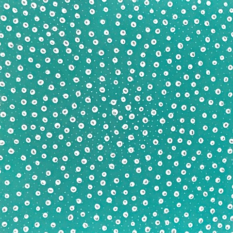 Double Pearl Cosmos on Teal Field