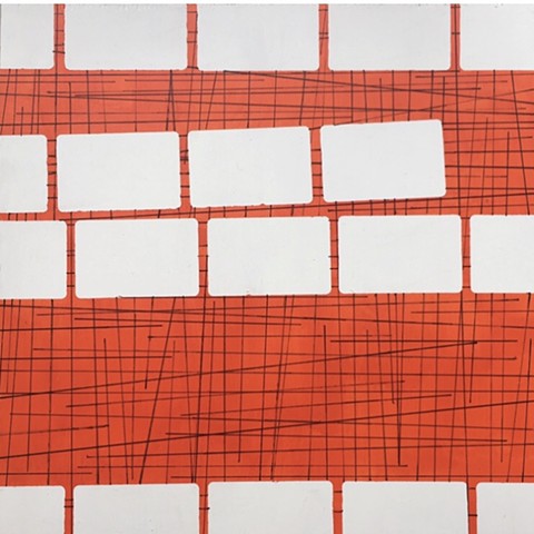 19 Blocks On Dark Orange Grid