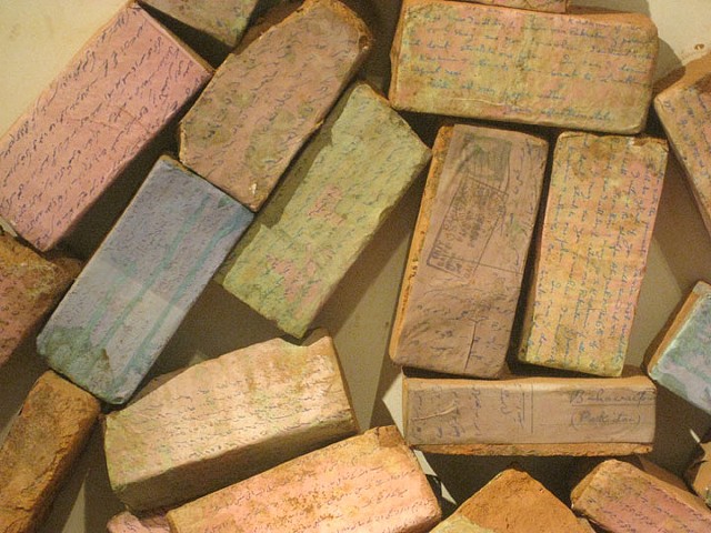 Partition, letters, India, Pakistan, letter, mail, bricks, sand, house, home, history, migration, travel