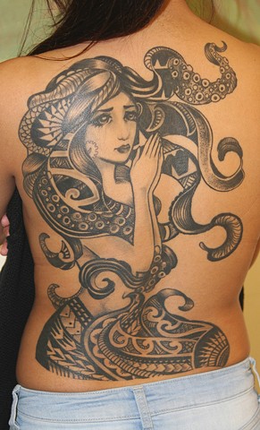 polynesian mermaid tattoo