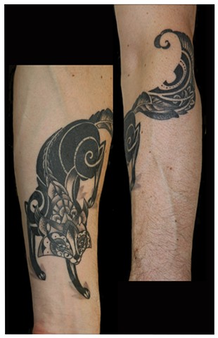 Fox henna tattoo