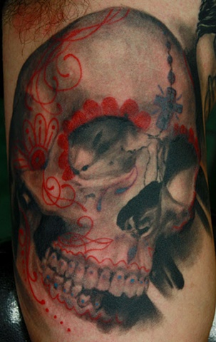 Skull tattoo Eric James Phoenix Tattoo Company