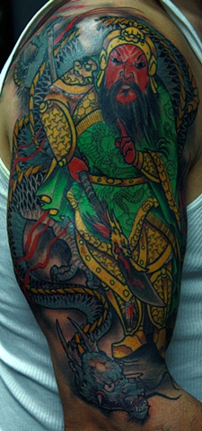 Eric James tattoo Phoenix Tattoo Company Guan Yu