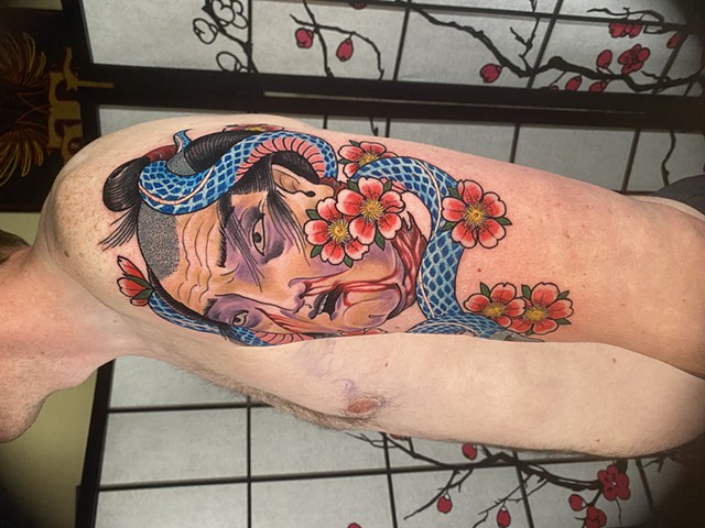 Namakubi Japanese tattoo best tattoo artist Phoenix AZ Blind Tiger 