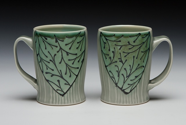 slim mugs floral blue/green