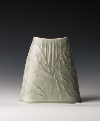 Monochrome Ovalled Vase