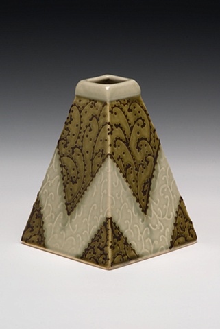 pyramidal vase