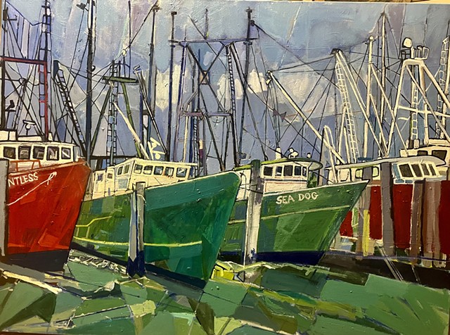 “Fishing Boats Harborside”