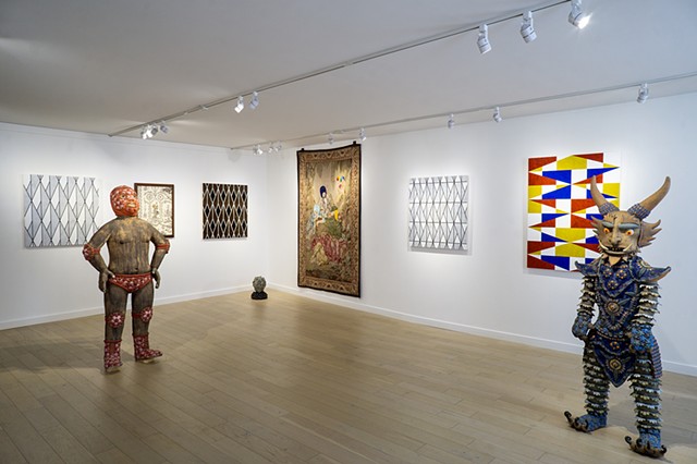 Installation View, Coded/Coated at Ruthann Gallery, Catskill, NY